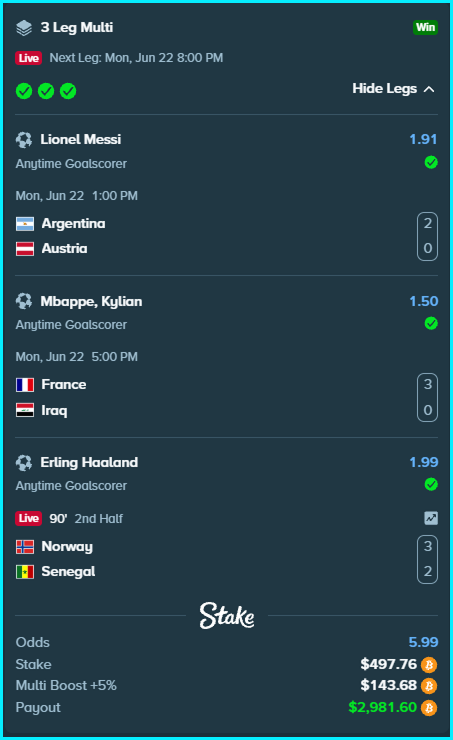 WoodsBets's tweet photo. IT HIT @STAKE ⚽️

DROP YOUR USERNAMES GANG 👇🏼 https://t.co/47916dzkXE
