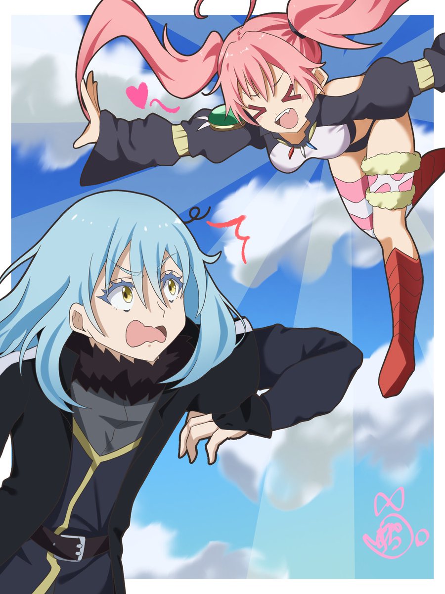 uzura200719's tweet photo. リムルとミリム描いたよ！ https://t.co/bfPtdgZsie