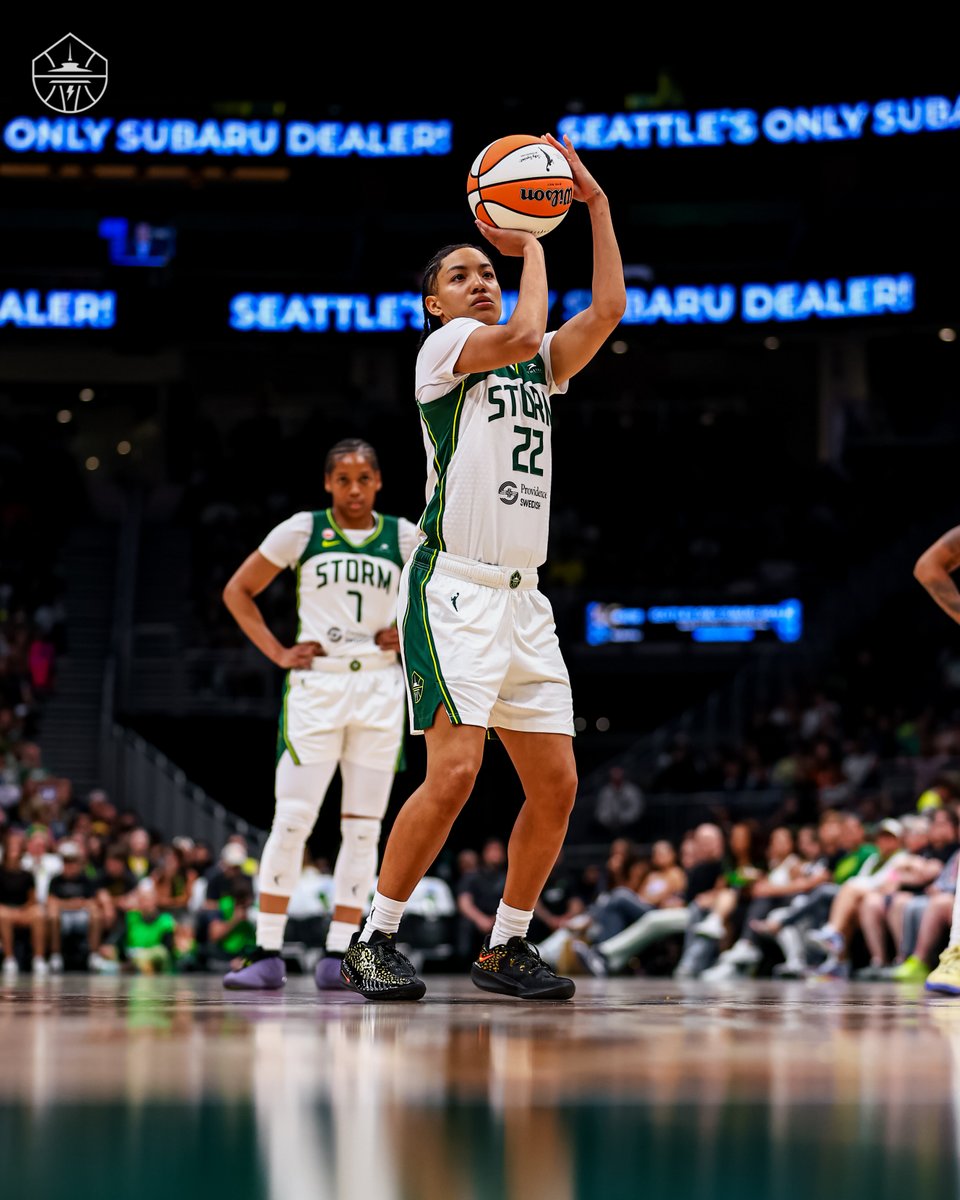 seattlestorm's tweet photo. Taina Mair sinks 2 at the line for the first points of her WNBA career! ⛈️ https://t.co/XjKVoGrSMG