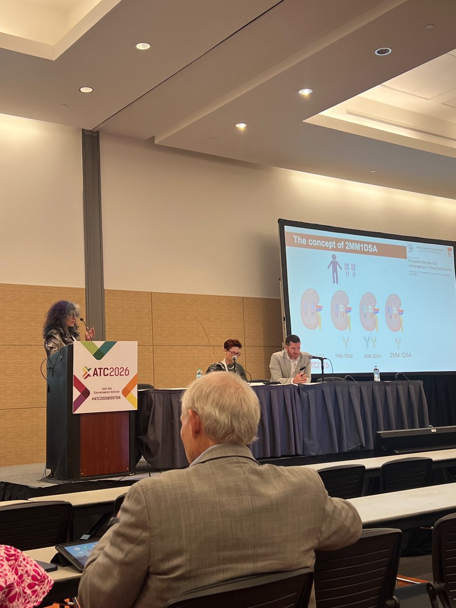 NM_Transplant's tweet photo. Round up of our presenters at #ATC2026Boston Day 2.

Presenter 1: Anat Tambur, DMD, PhD, D[ABHI]: “Hierarchy and Directionality of Humoral Alloimmune Response Determined by Donor and Recipient HLA-DW Divergence” 

Presenter 2: Amna Daud, MD, MPH: “Enhancing Health Equity in Transplantation Through Access Programs at Northwestern Medicine”