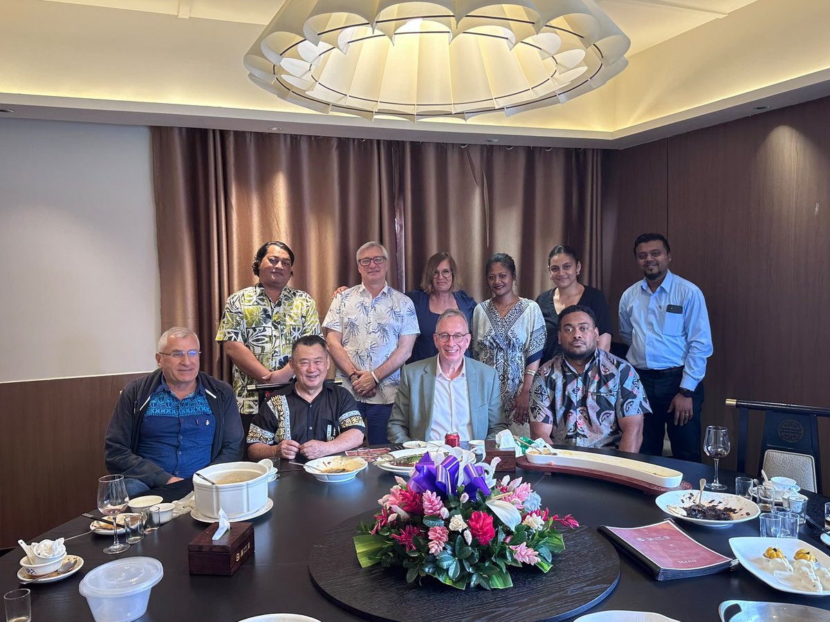 GermanyPacific's tweet photo. 😢One last team lunch in this constellation before new chapters begin. 🇩🇪🌺
Grateful for the dedication, teamwork, friendships that have shaped our work in Fiji and across the Pacific. Thank you to an outstanding team for the journey so far.
#GermanyPacific #Diplomacy #Team https://t.co/wWvi0GT3z7