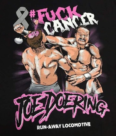 MengsMullet's tweet photo. Joe Doering going into hospice care is such terrible news. Legitimately an all time favorite of mine, especially in the 2010s. Great matches, all time classic quote, and one of the best t-shirts of all time during his first go with this shit. He was already missed. Fuck cancer. https://t.co/m2CozY0sYF