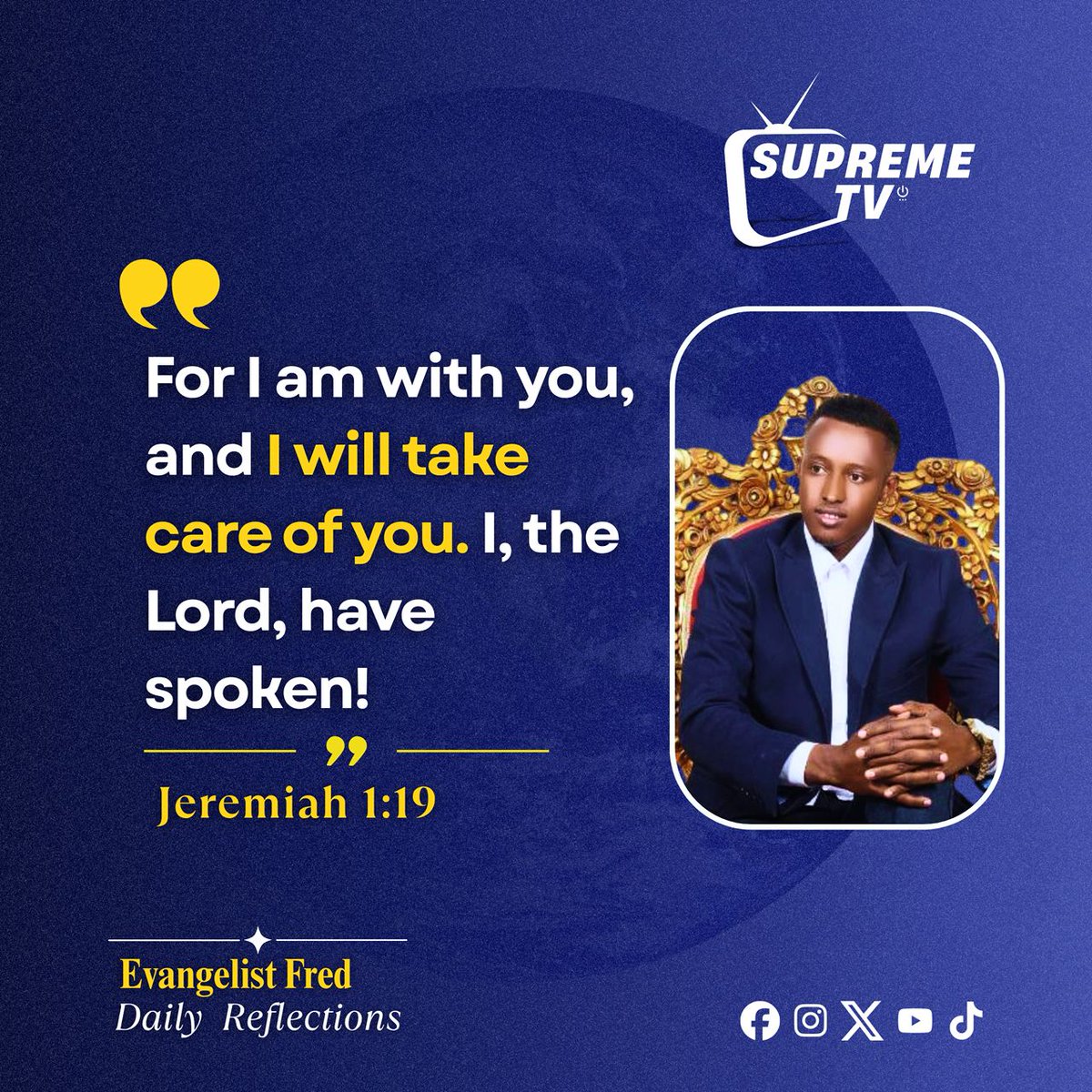 fred_evangelist's tweet photo. God's presence is the source of courage and victory, let's stand firm in His truth.#LETSPRAY Dear LORD,give us courage to speak Your truth without fear and strengthen our hearts to stand firm.#SUPREMETV https://t.co/Yj77ikoCsu