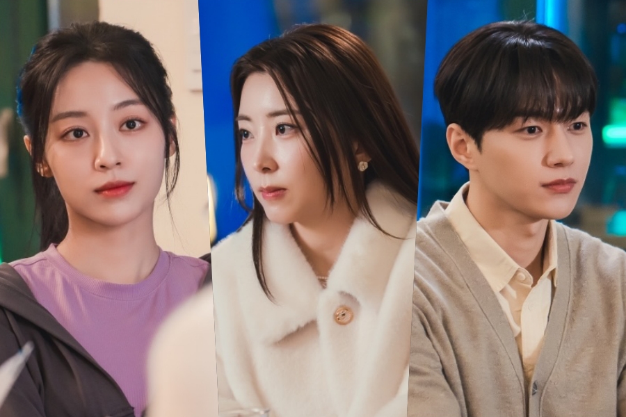 soompi's tweet photo. #KangMinAh And #KwonSoHyun Reignite An Old Rivalry Around #KimMyungSoo In “#LoveInSync”
https://t.co/Foga2sSXzV https://t.co/6coHCKnr93
