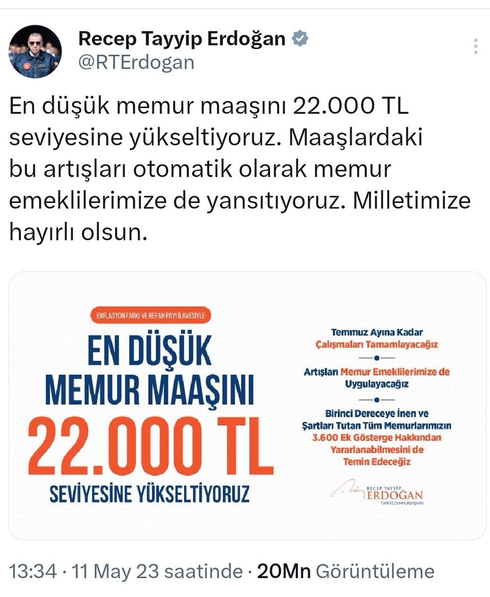 krpt_han's tweet photo. @avabdullahguler @RTErdogan #EmekliMemur a yasal hakkı olması ve söz verilmesine rağmen hem seyanen zam verilmemiştir, hem de 2024-25 yıllarında enflasyon oranından %11 eksik  ve ssk-bağkur emeklilerinden de  %22 civarında eksik zam yapılmıştır.
#MemurEmeklisineAdalet 
@Akparti 
@MHP_Bilgi 
@herkesicinCHP https://t.co/PoPacKADTw