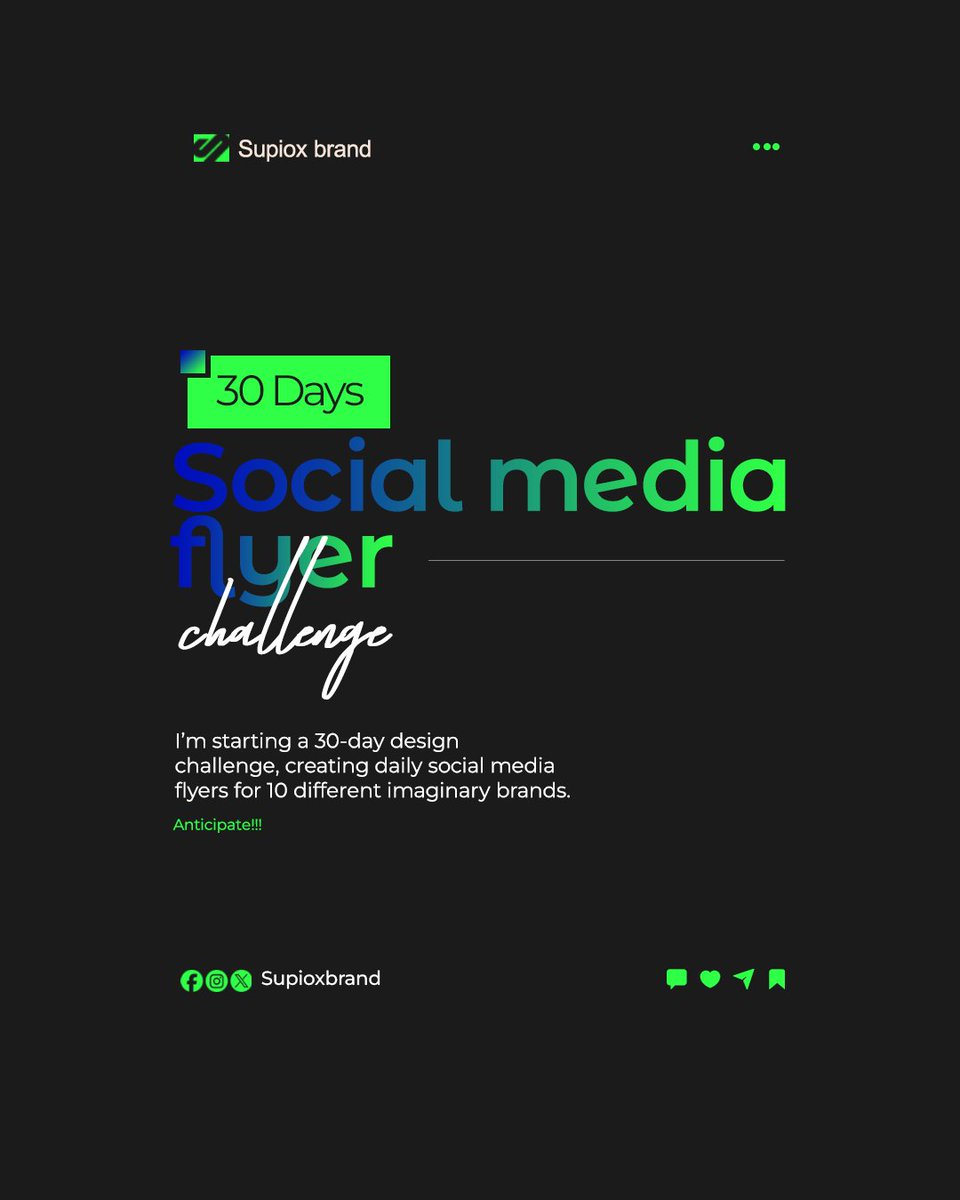 supioxbrand's tweet photo. I looked at my free time and said, "Yeah, you don't deserve peace." 💀

​Starting a 30-day challenge creating daily flyers for 10 imaginary brands. Why? Real clients have too many opinions, and my portfolio needs unfiltered chaos.

​Day 1 drops tomorrow. Lock in 🚀 https://t.co/8FBn8W30px