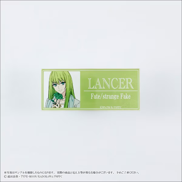 eternorecit's tweet photo. 【完売情報】
『Fate/strange Fake』POP UP STORE

アクリルネームプレート　全6種
・ランサー

ご好評につき上記商品は完売いたしました。
次回入荷は未定です。
#strangefake #ストレンジフェイク

オンラインストアにて、予約販売も行っております。
https://t.co/2LR3UQElyS https://t.co/Kf1iRKHHiC