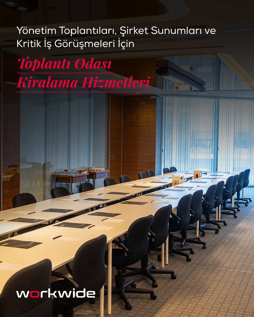 workwideankara's tweet photo. Stratejik görüşmeler, ekip değerlendirmeleri ve müşteri sunumları için tercih edilen toplantı ortamının; sakin, düzenli ve profesyonel olması en önemli kriterleri oluşturur. https://t.co/mxmElhw1Cg