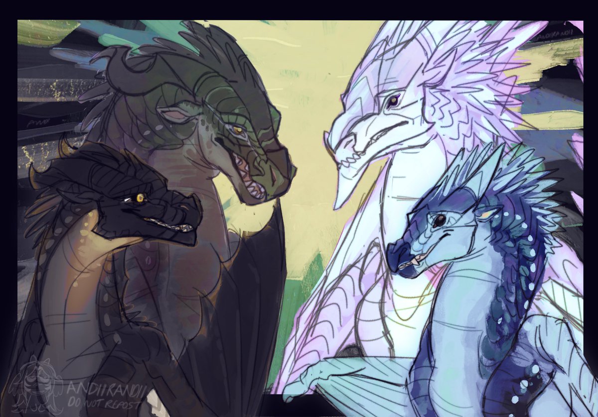 AndiiRand11's tweet photo. Go my horrible nuclear family 

#wingsoffire #wof #wingsoffirefanart https://t.co/3Be1y4yvzn