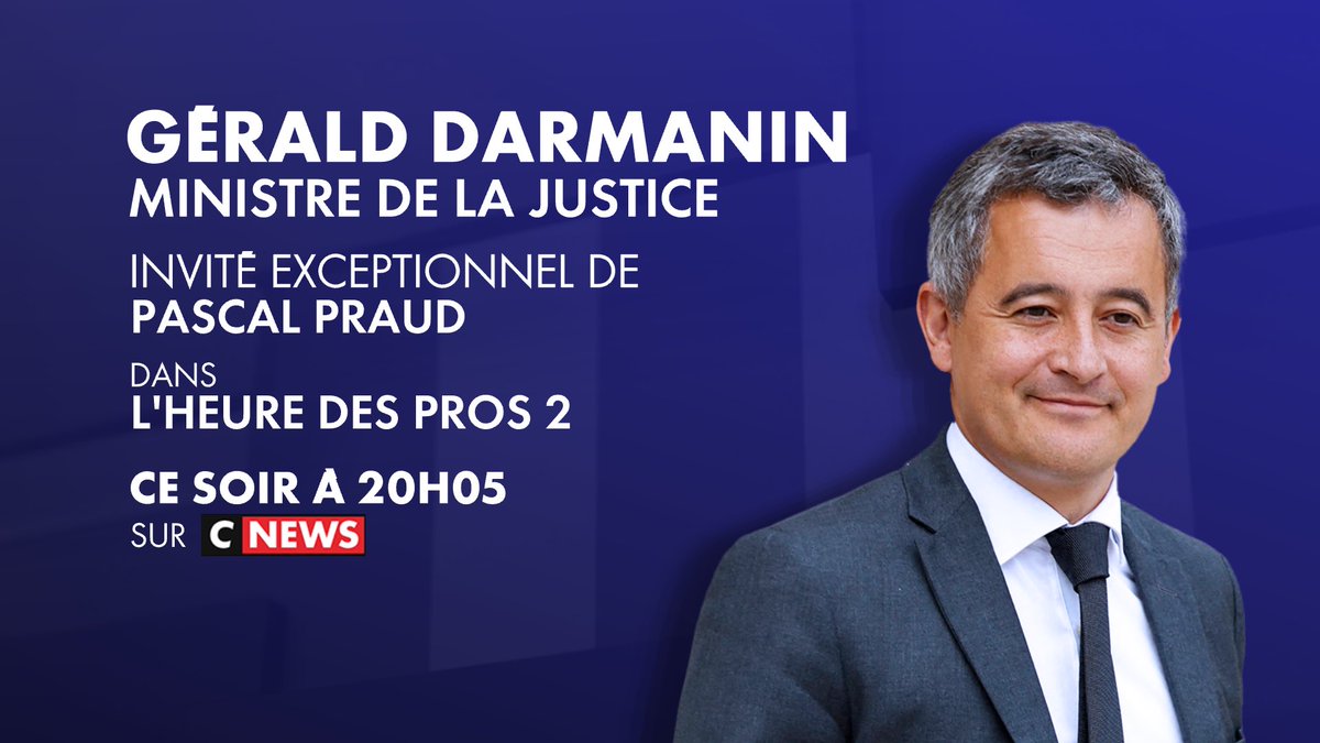 CNEWSLesOFF's tweet photo. 🚨🆁🅴🅽🅳🅴🆉-🆅🅾🆄🆂 @CNEWS
🗓️ 𝐂𝐞 𝐬𝐨𝐢𝐫
🕖 𝟮𝟬𝗛𝟬𝟱
@GDarmanin, garde des Sceaux, ministre de la Justice, est l’invité exceptionnel de @PascalPraud dans L’HEURE DES PROS 2
#EntretienExceptionnel #HDPros2 #Direct
#Actu #Info #Direct
🔴 Vivez l’actu sur #CNEWS https://t.co/AFKK5THJtF