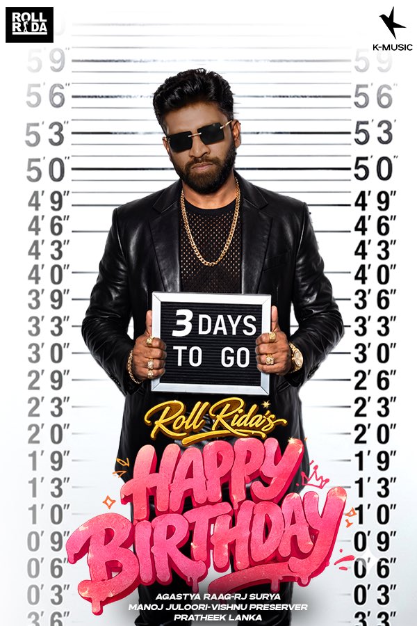 RollRida's tweet photo. My Next Music Video ‘ Happy Birthday ‘ Song Releasing in 3 days ! 🎁 🎂 only Kmusic ! 

Hope you all will like it ! https://t.co/WdheZaN057