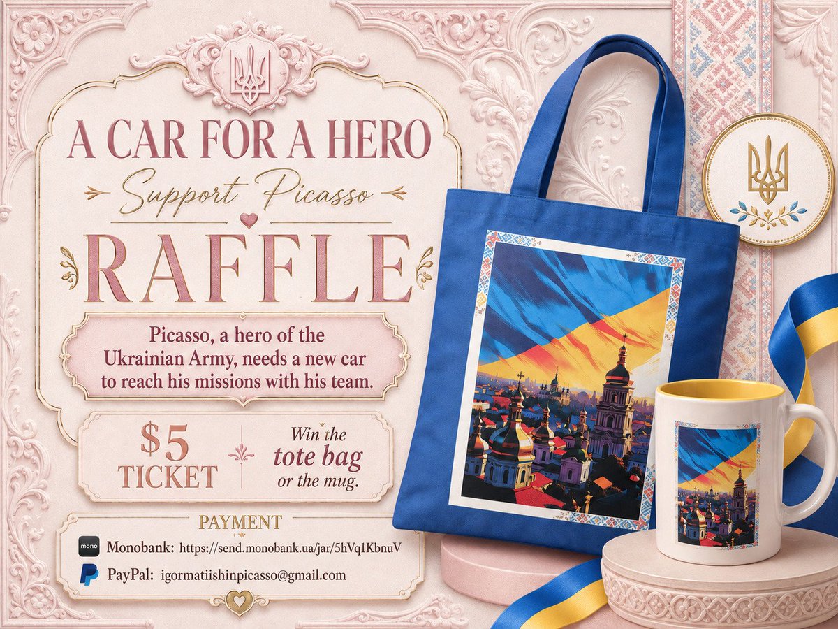 CattoDog95's tweet photo. 😭💙💛 From setbacks to hope.

A wonderful supporter just moved Picasso’s vehicle fundraiser much closer to the goal.

🚙 Only 1000$ left.

🎟️ Raffle continues — 5$ entry.

We’re getting there together. 🙏

https://t.co/Cqtj5J7EUW https://t.co/M8gZYnAkj7