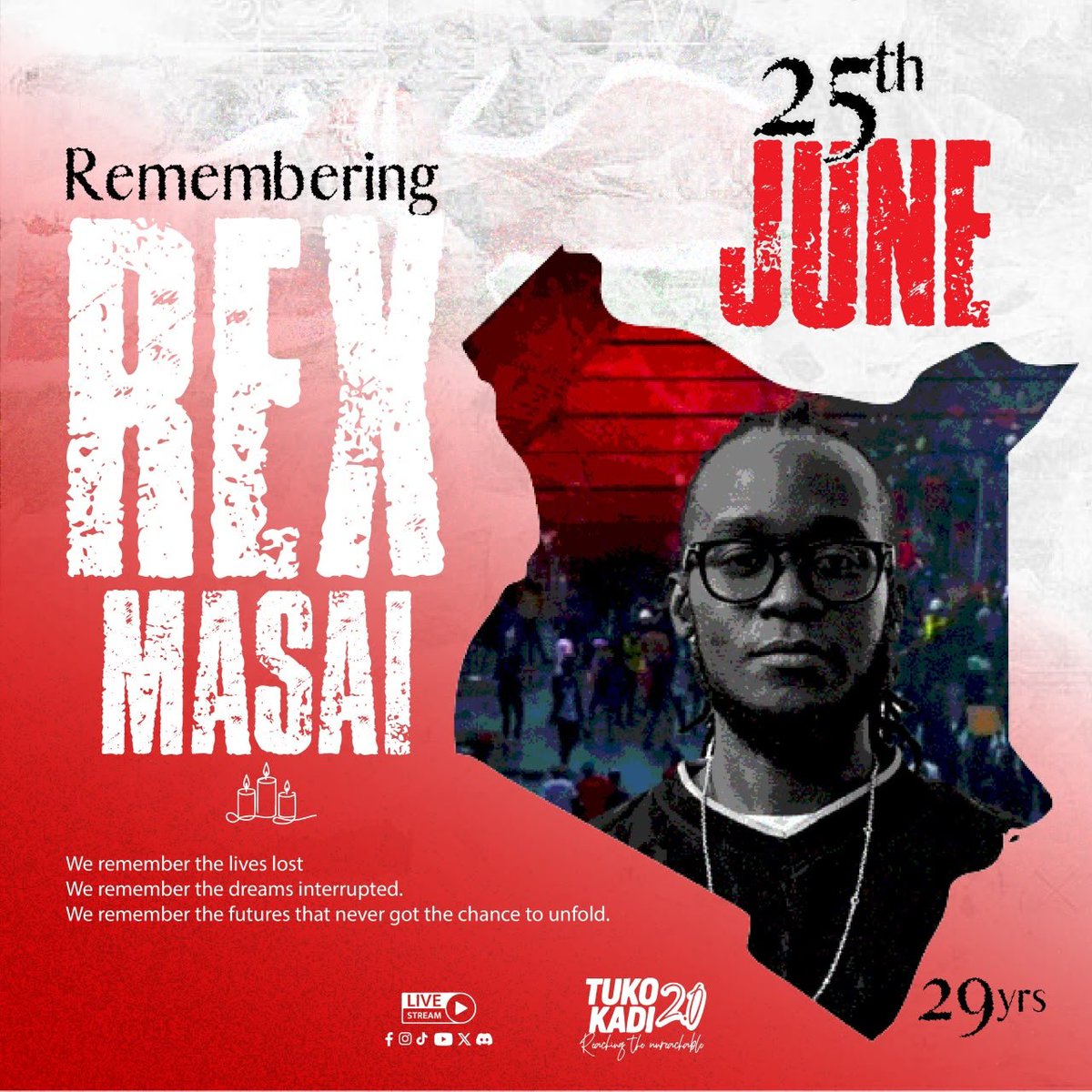 GlitteringAnge's tweet photo. Rex Maasai's death was the most emotional coz it was soo unnecessary, it was 7pm, protests were done but police was still hunting.
We will never forgive Kasongo
25th June should be a calendar holiday https://t.co/t0a1nHFemk