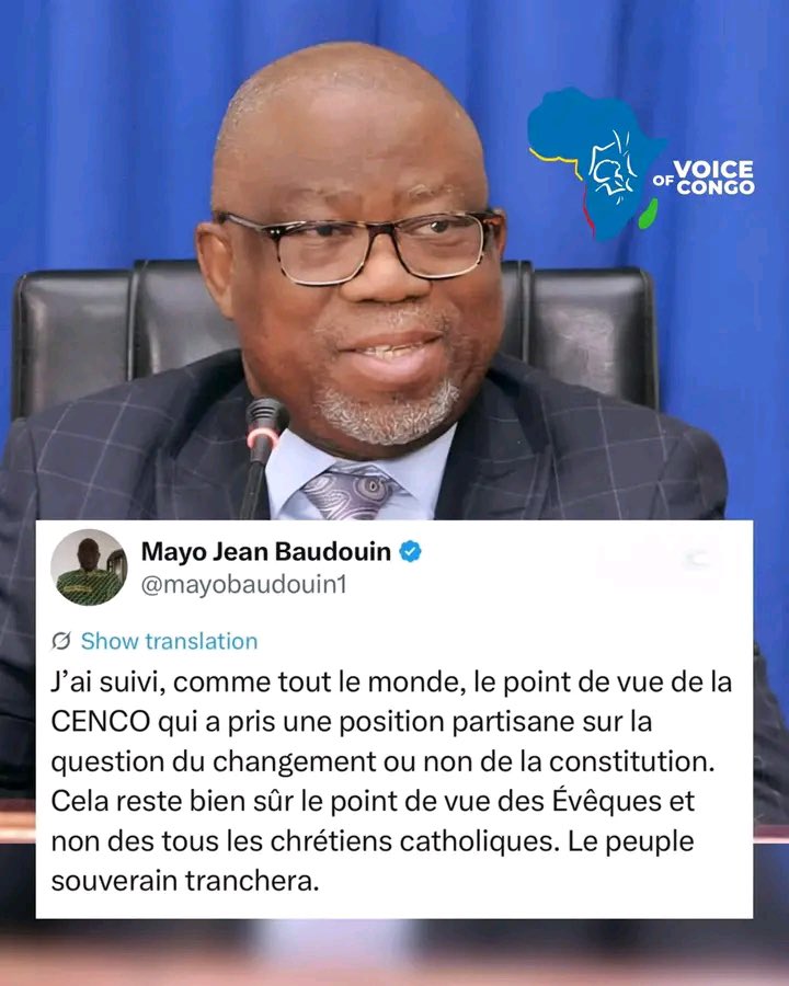 PatrickLongo6's tweet photo. Ns sommes d’accord avec vous 

Dans un État démocratique,chaque acteur de la vie nationale est libre d’exprimer son point de vue.Toutefois,comme l’a souligné l’Hon JB Mayo,c’est le peuple souverain qui demeure le seul habilité à trancher sur les grandes orientations de la Nation. https://t.co/ct99bYah3D