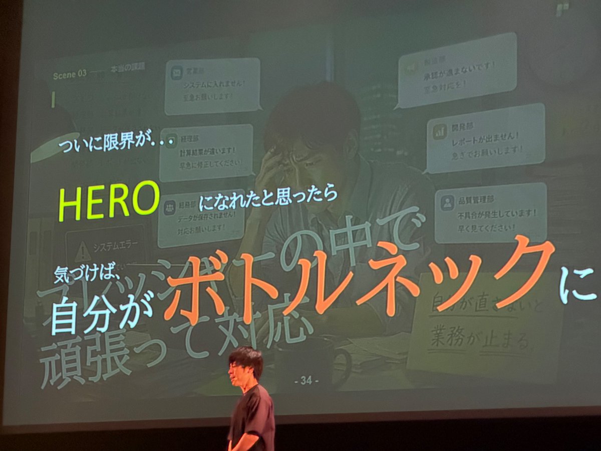 toru_'s tweet photo. 属人化、一人情シス、自分がボトルネック
 #kintonehive https://t.co/8O1dT3BLy4