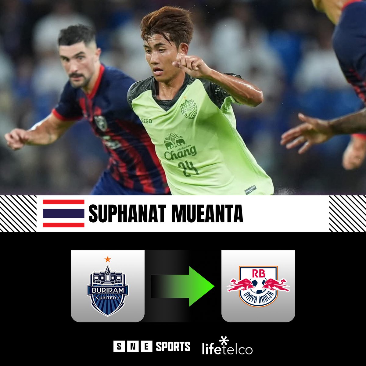 SNE_Sports's tweet photo. DONE DEAL‼️

🇹🇭 Suphanat Mueanta move to RB Omija @Ardija_Official 

📷 : HongZheng Lim/SNE-Photo

#Ｊ２リーグ #RBOmijaArdija #SuphanatMueanta
#SNESports
#LifeTelco https://t.co/eYaNQlsZAc