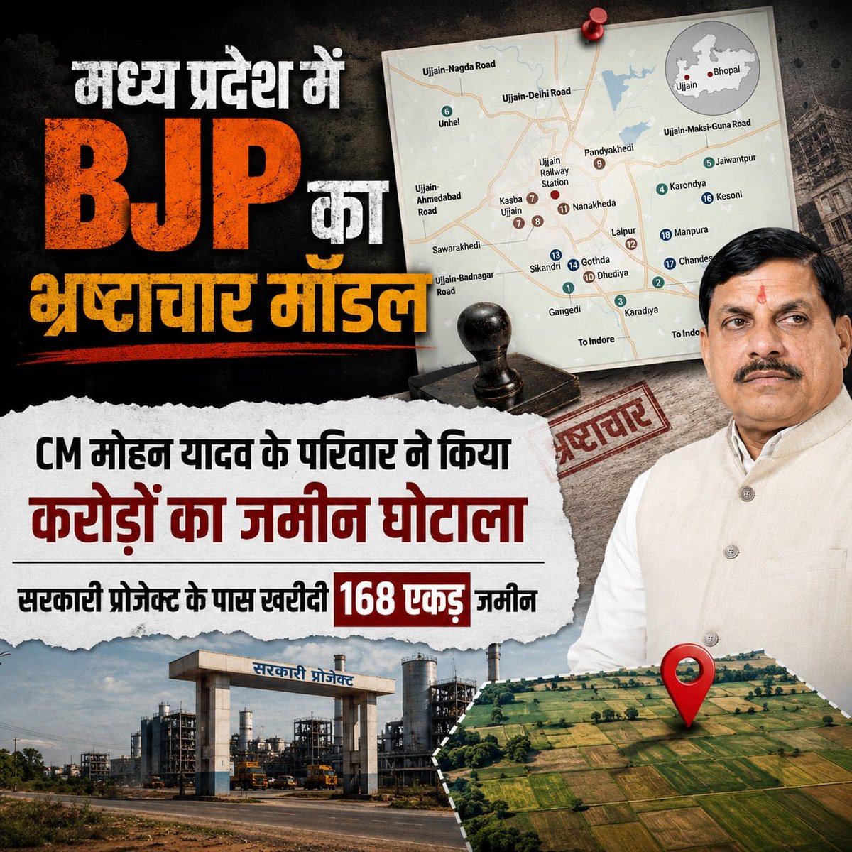 INCIndia's tweet photo. जहां BJP - वहां भ्रष्टाचार https://t.co/9nolCU8SMF
