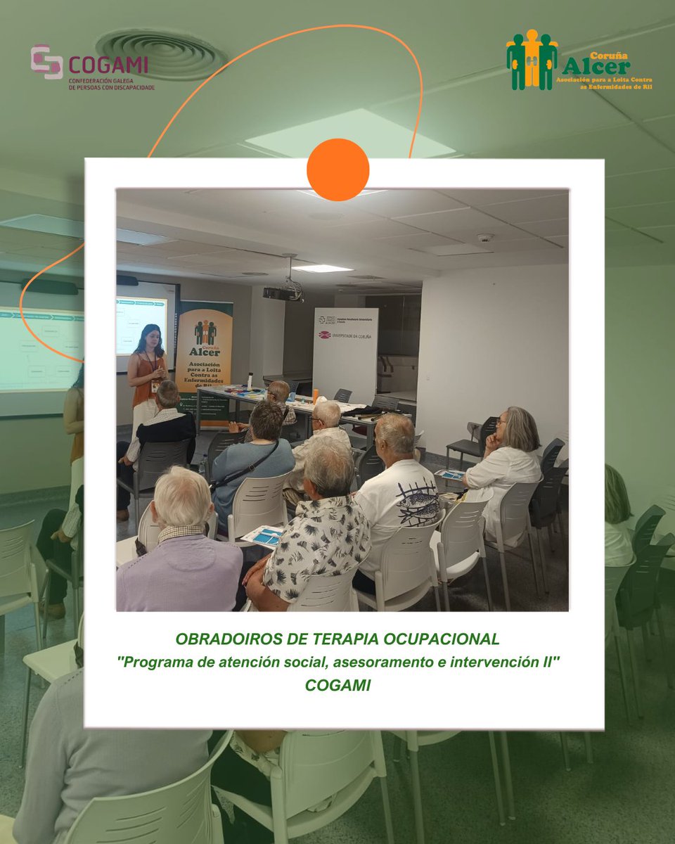 alcercoruna84's tweet photo. 🥵 𝗔 𝗔𝗕𝗢𝗥𝗗𝗔𝗫𝗘 𝗗𝗔 𝗙𝗔𝗧𝗜𝗚𝗔 𝗡𝗔 𝗘𝗥𝗖 | 📷 Ao longo deste primeiro semestre do ano realizamos 3 obradoiros de terapia ocupacional en Narón, A Coruña e Santiago de Compostela e no que participaron un total de 35 persoas usuarias.  #AlcerCoruña #COGAMI #IRPF https://t.co/HQCjLX6gFR