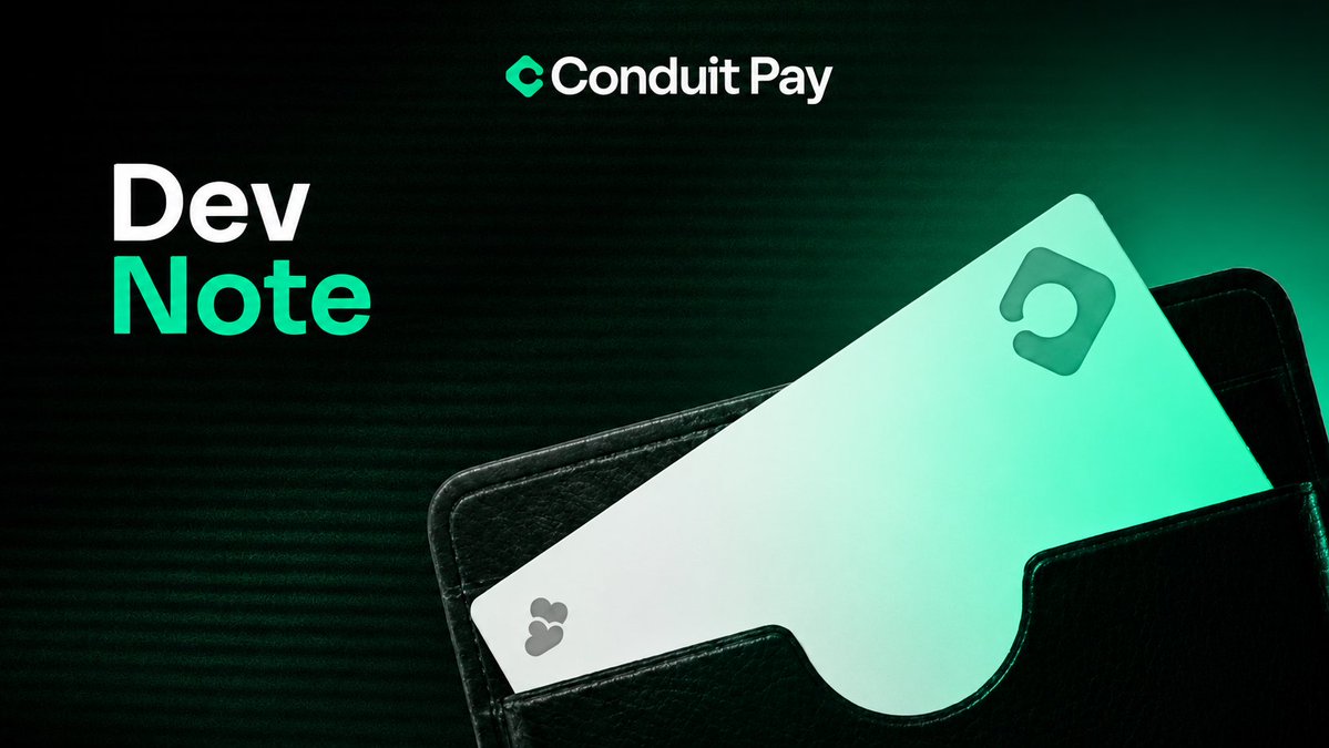 conduit_pay's tweet photo. Conduit has evolved far beyond payment links.

Over the last few weeks, we've been building the payments infrastructure layer for @arc making it easier for developers, businesses, and users to move USDC without worrying about wallets, gas, or operational complexity.

Here's what shipped:

★ Gasless Escrow

While debugging escrow releases, we discovered transactions were silently failing, and wallets had no native tokens to pay gas.

We traced it, migrated the entire escrow system to Circle Smart Contract Accounts (SCA) + Circle Gas Station, and removed gas from the experience entirely.

Buyers and sellers never touch gas. Funds release automatically on confirmation. Fully gasless settlements.

★ Wallet Reputation

Trust is critical in peer-to-peer commerce.

Every completed escrow now contributes to a seller's reputation score. Successful deals build trust, disputes reduce it, and buyers can review reputation before paying.

A trust layer built directly into payments.

★ Split Payments

One payment. Multiple recipients.

Create a single link that auto-distributes funds across up to 10 wallets by percentage:

» Configure recipients and allocations
» Share one link
» Payer pays once
» Funds settle into a Circle wallet
» Conduit distributes every share automatically and gaslessly on @arc

Perfect for payroll, revenue sharing, creator payouts, and partnership settlements. No spreadsheets. No manual transfers.

★ Agent Wallets

AI agents can now pay autonomously without the keys to drain your funds.

Give an agent its own USDC wallet with a daily limit and an allowlist of addresses it can pay. It spends with an API key; every transaction is checked against your rules before money moves.

A leaked key can only do what you allowed. Payments built for the agent economy.

★ Upgraded Transaction History

Your complete payment activity in one place.

Track sent and received across payment links, escrow, and splits with CSV export on every tab for accounting and records.

★ Webhooks

Production ready webhooks. Your app gets notified instantly when money moves no more polling.

Events: payment.completed, escrow.funded / released / disputed / refunded, split.funded / distributed.

HMAC-SHA256 signature verification, automatic retries with backoff, endpoint health monitoring, and full delivery logs.

★ Telegram Notifications

Connect once and get pinged the moment you're paid payments, escrow updates, and splits, straight to your Telegram in real time.

★ Conduit SDK

Conduit is now a platform, not just an app.

npm i @ace_won/conduit-sdk

Full TypeScript support for payment links, escrow, splits, webhooks, and signature verification. Integrating USDC payments now takes a few lines of code.

★ Ecosystem Milestone

Conduit Pay is officially approved and listed in the @arc ecosystem directory.

What started as simple payment links is now a complete payments stack:

» Payment Links
» Escrow with Mediation
» Wallet Reputation
» Split Payments
» The first x402 Facilitator on Arc
» Webhooks
» Agent Wallets
» Telegram Notifications
» Published SDK

Powered by @circle. Built on @arc.

Conduit is becoming the payments layer for everyone building on Arc.

More shipping ahead 🟢

https://t.co/YeAZAmQbWc