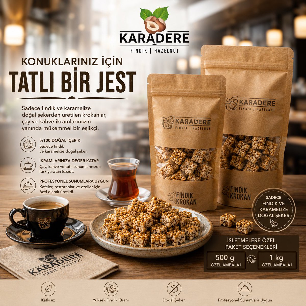 KaradereNut's tweet photo. Çay ve kahve ikramlarınızın yanına çok yakışacak. Tamamen fındık ve karamelize doğal şekerden... Karadere Fındık Krokan'ı mutlaka deneyin! 

Sipariş : https://t.co/slNyxPCbBp 

#fındık #krokan #tea #coffee #horeca https://t.co/5kNW4ojuIh