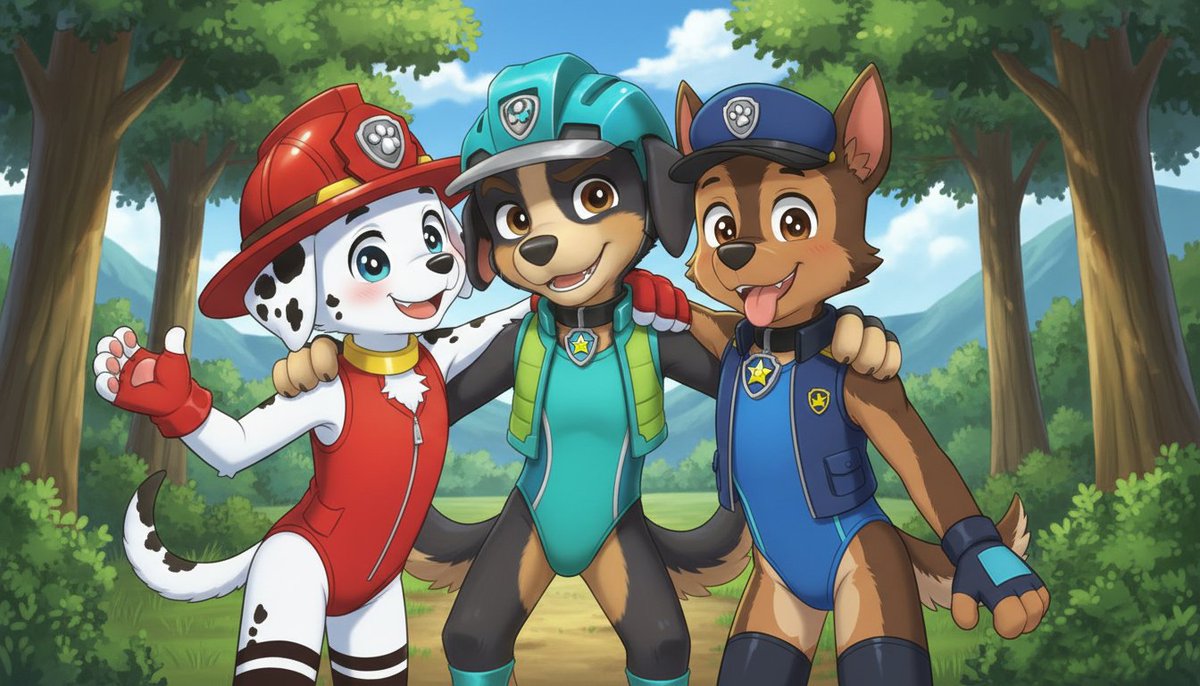 leocat0AI's tweet photo. Rex joined Paw Patrol, hooray! >w< https://t.co/YQj072nnW1
