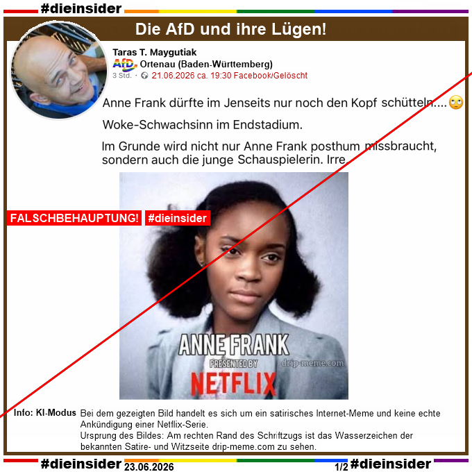 Die_Insider's tweet photo. Wenn man vor lauter Hass jeden Mist sofort glaubt und teilt, ohne sich vorab zu informieren! 
 
Rechtsextremistischer-Schwachsinn im Endstadium.
 
#LautGegenNazis #NiemalsAfD #AfDVerbot
#Antifaschismus #GemeinsamGegenHass #DieInsider

1/2 https://t.co/TSFlDacntl