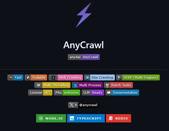 0x0SojalSec's tweet photo. Turn websites into LLM-ready structured data.  

AnyCrawl turns any website into clean, structured, LLM-ready JSON  instantly.  

- SERP extraction (Google/Bing/Baidu)
- Full-site crawling
- Multi-threaded scraping
- AI-powered data extraction  

- https://t.co/5rokKoQiky https://t.co/NKoMhvo0by