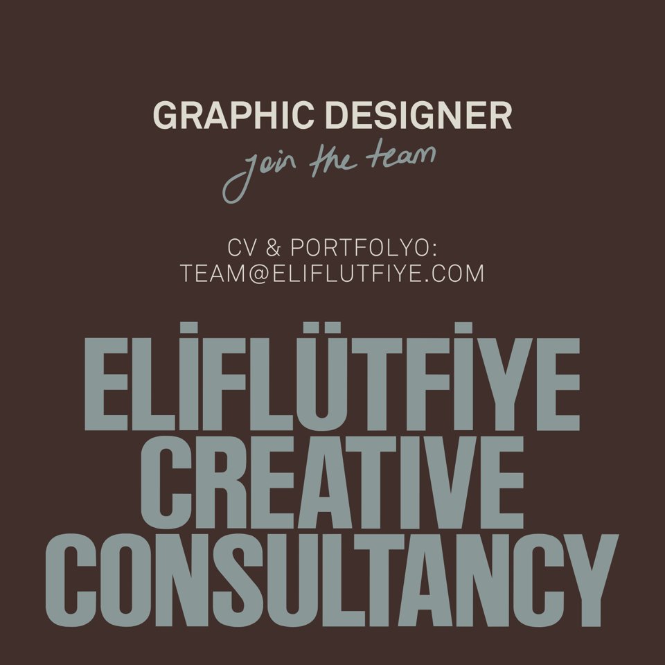ajanshayvanlar's tweet photo. Graphic Designer (Hybrid Work)

We’re looking for a Graphic Designer with 2–3 years of experience to join our team.

CV & Portfolio: team@eliflutfiye.com