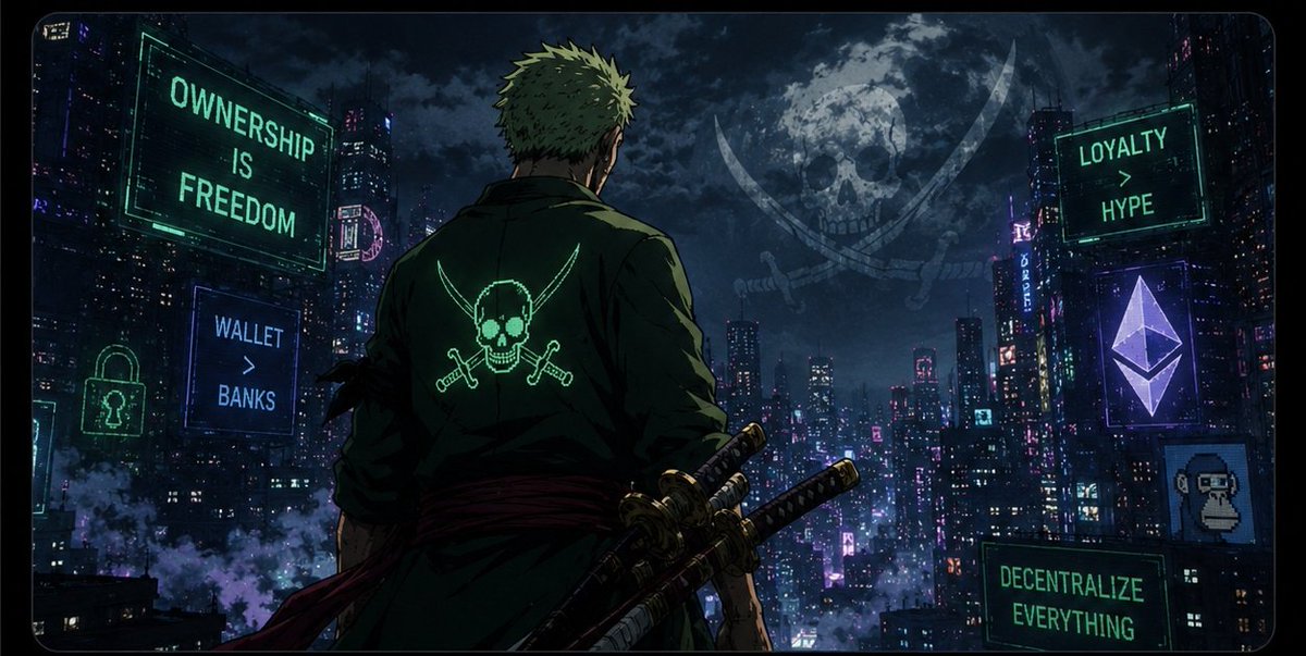 Zoronakama_sol's tweet photo. I don't chase trends
I cut through noise
Web3 is freedom, Ownership, Loyalty.
Pick your path, I'll be at the top.
#OWNYOURPATH ⚔️ ⚔️ ⚔️ 🟢🟢🟢 https://t.co/u4V0E7ZVEB