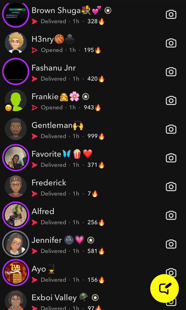 Hea_kin1's tweet photo. Some of my snap streaks btw🌚 https://t.co/ZhHbdvBnnf