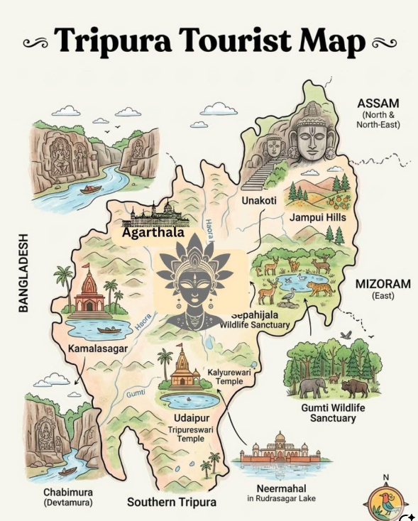 MadhuriChakma's tweet photo. From the iconic rock carvings of Unakoti to the serene beauty of Neermahal, Tripura is a treasure trove of culture, history, wildlife, and natural wonders waiting to be explored
#Tripura #ExploreTripura #IncredibleIndia #Unakoti #Neermahal #JampuiHills #EcoTourism #NortheastIndia https://t.co/LwNUprJ53R