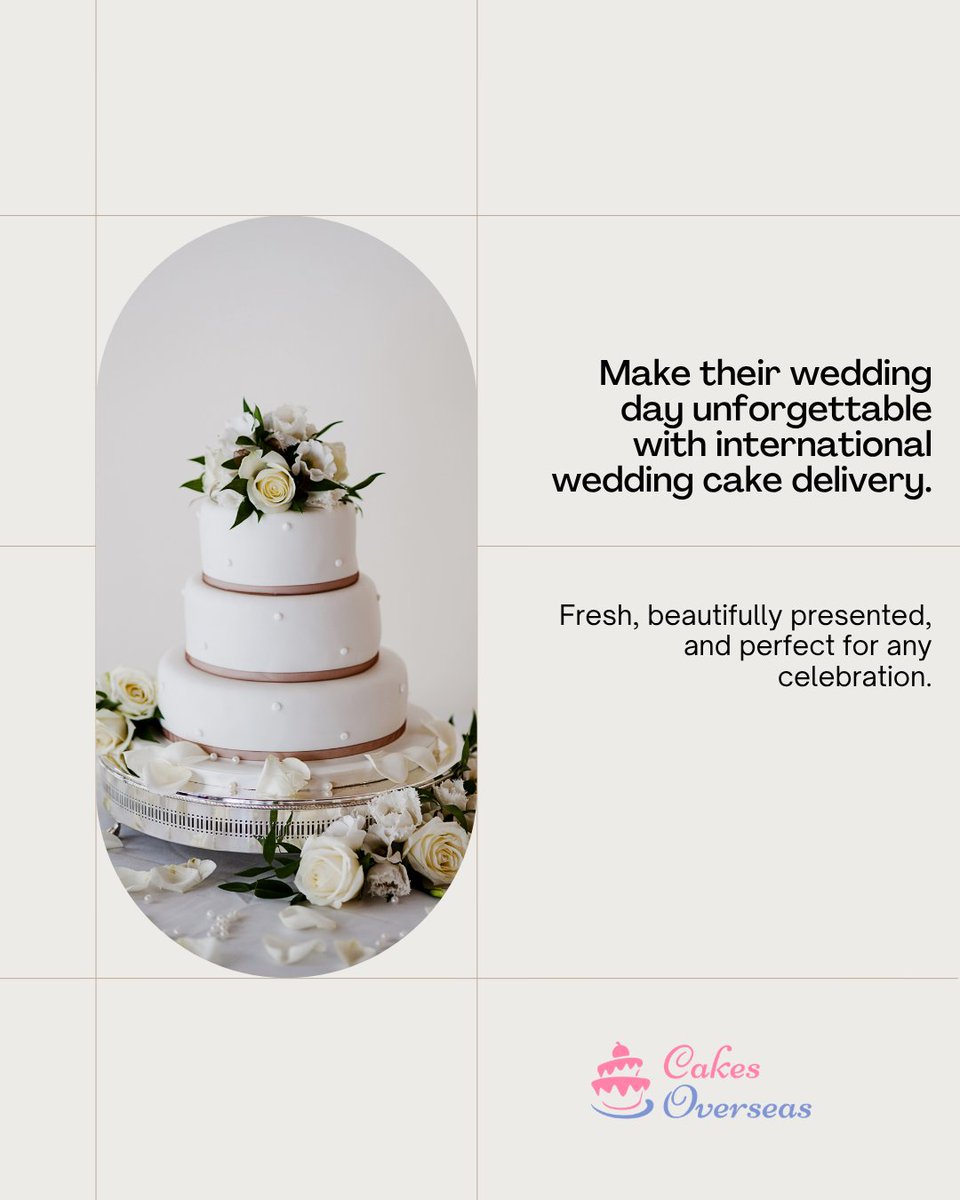 CakesOverseas's tweet photo. 💖 Make their wedding day unforgettable with international wedding cake delivery. Fresh, beautifully presented, and perfect for any celebration.

🔗 Order Now: https://t.co/x6WmXcFnI4

#CelebrateLove #CakesOverseas https://t.co/VBQL4sXJTF