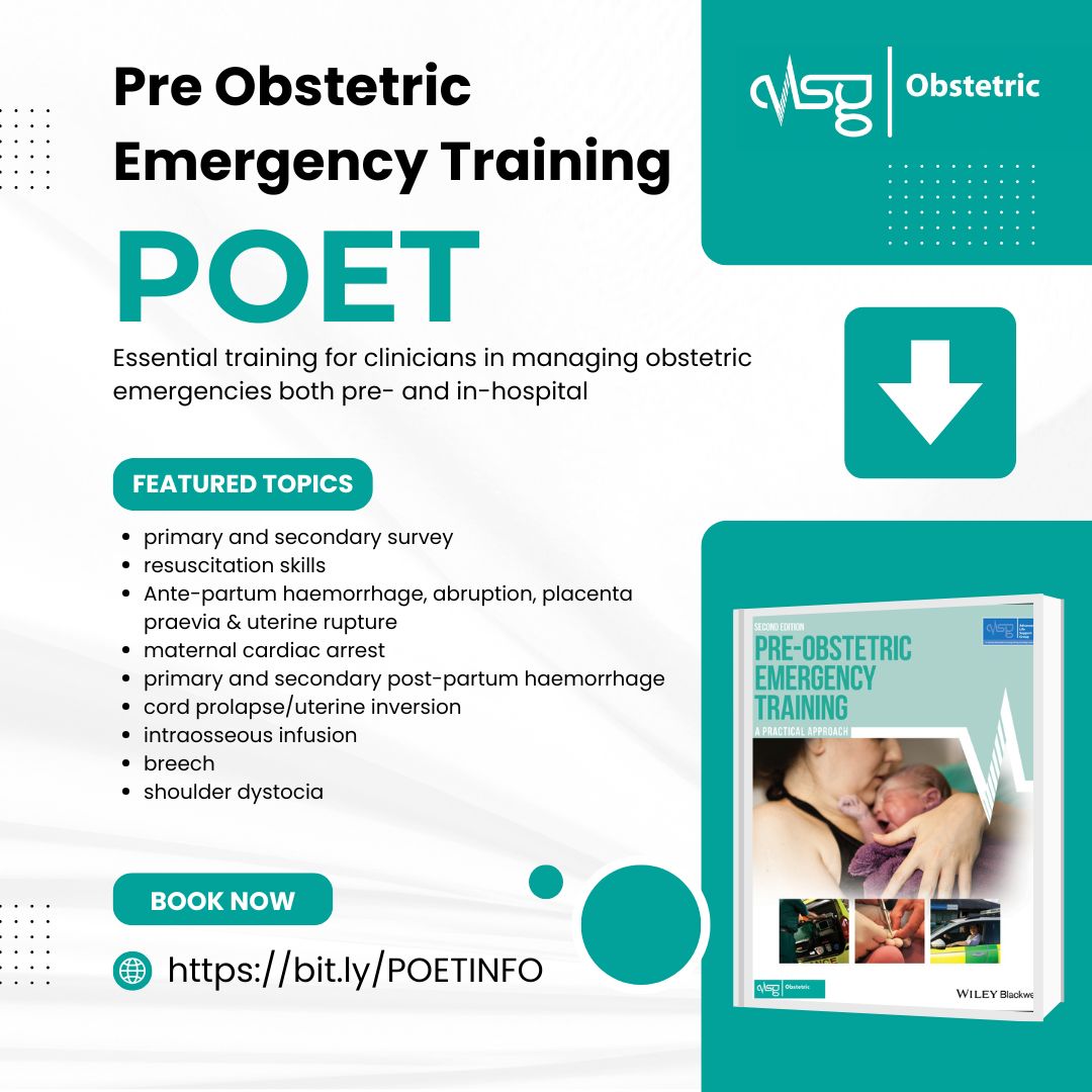 _ALSG_'s tweet photo. Elevate your response to obstetric emergencies with the Pre Obstetric Emergency Training course. Equipping clinicians across pre and in-hospital settings, with the critical skills, confidence, and teamwork needed to manage life-threatening obstetric emergencies effectively. https://t.co/Lu34yAcnMZ