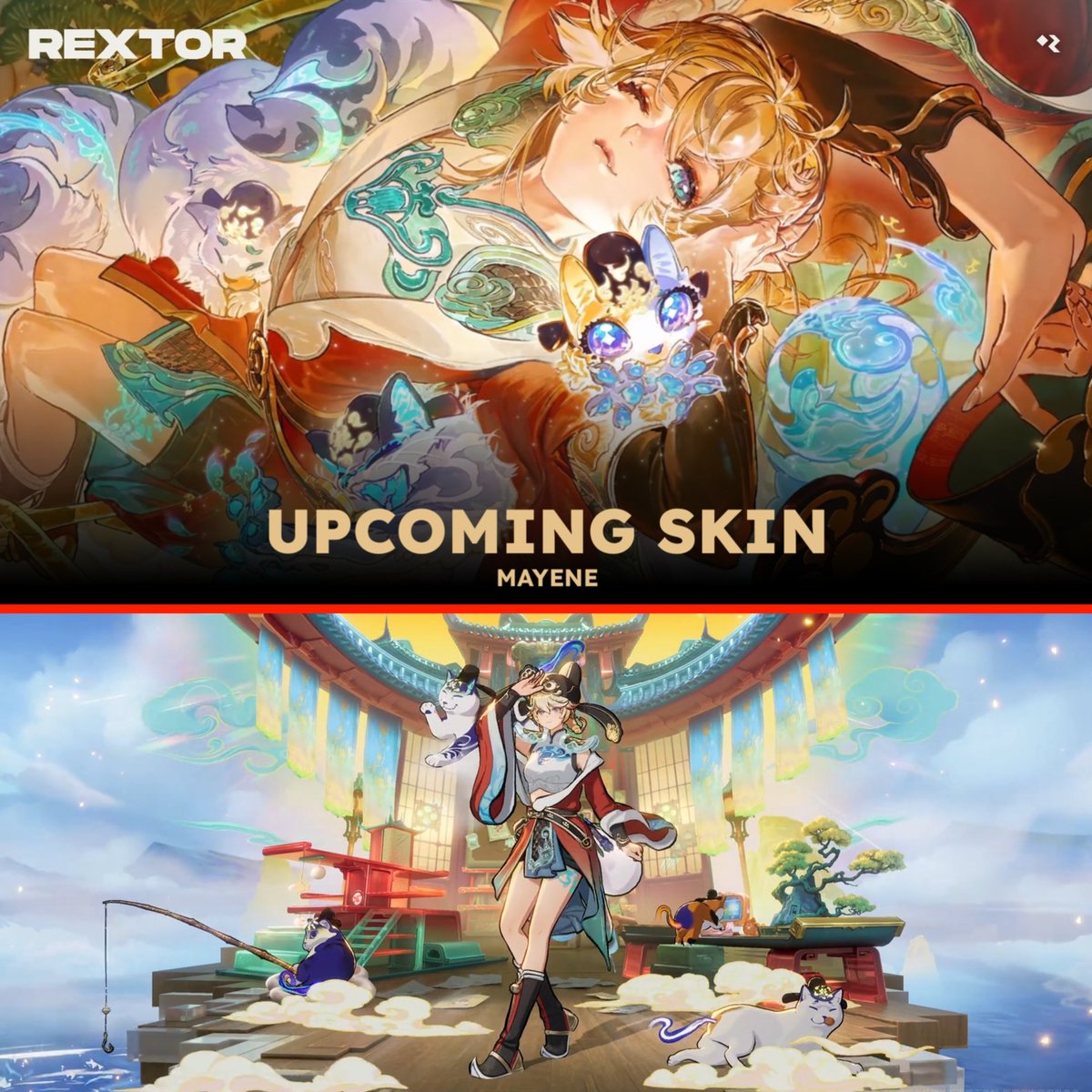 rextorext's tweet photo. 𝗨𝗽𝗰𝗼𝗺𝗶𝗻𝗴 𝗦𝗸𝗶𝗻

New Skin •  Mayene 
Skin Rarity: Epic
Price: 490 Tokens for the first week (Skin +Button)
·
Release Date: July 3, 2026

#HonorofKings #HoK #Mayene #Rextor #HoKChina https://t.co/w3JsbWVRiE