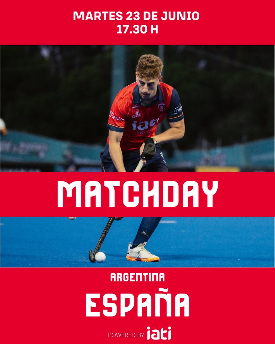 rfe_hockey's tweet photo. 📣 DÍA DE PARTIDO

🏑 FIH Pro League
⌚️ 17.30 h
⚔️ Argentina
📍 Berlín, Alemania

🎥 https://t.co/P5gQLi2SCg

#RedSticks #ESHockey https://t.co/wStkCl2c68