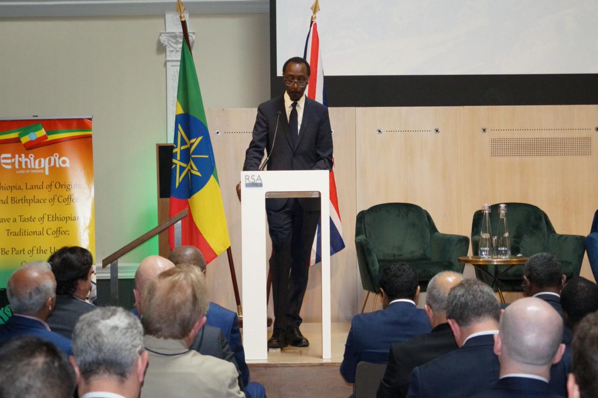 ETEmbassyLDN's tweet photo. 🧵 1/4 🇪🇹🇬🇧 Ethiopia showcased its  economic reform agenda and major investment opportunities at the UK–Ethiopia Trade & Investment Forum in London. Foreign Minister H.E. Dr. Gedion Timothewos said reforms are creating a more competitive, investor-friendly economy, backed by stronger growth, rising confidence and expanding private-sector participation. #InvestInEthiopia #EthiopiaUKPartnership

@AmbBirukUK @PMEthiopia @GHessebon @BilleneSeyoum @Tesfahun_GK @MFAEthiopia @UKinEthiopia @FCDOGovUK @EthioInvestment