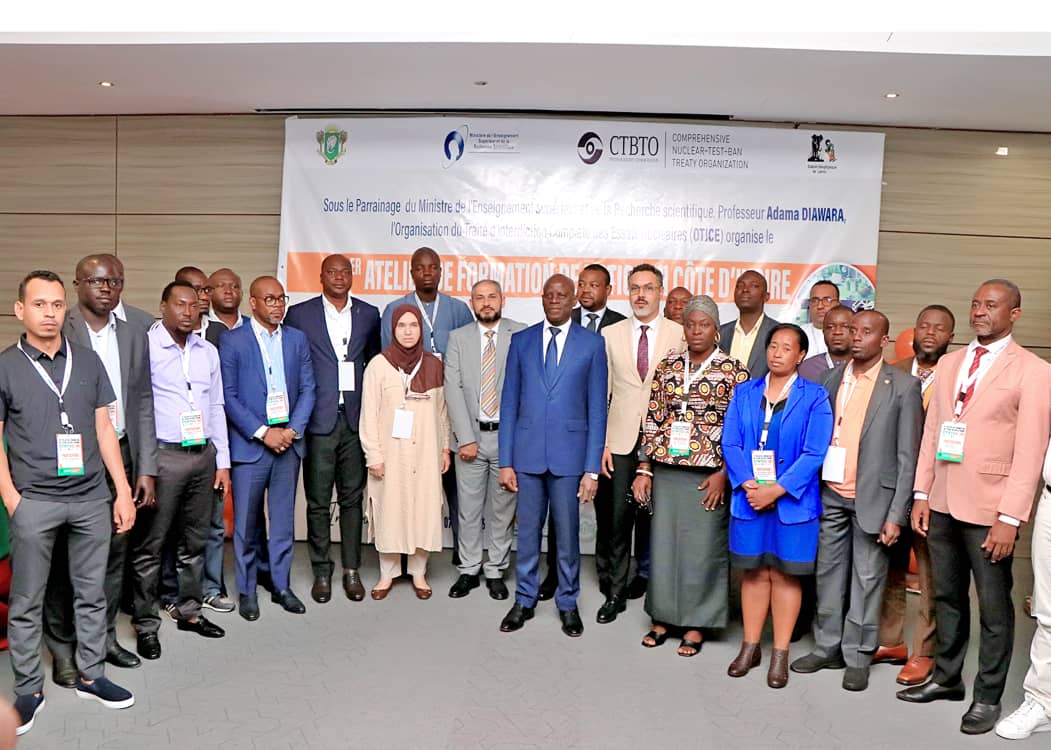 CTBTO's tweet photo. 🎓 36 experts. 16 African countries. Knowledge shared. Capacity built. Mission advanced.

This week in Abidjan 🇨🇮, scientists from across French-speaking Africa came together for an intensive CTBTO training course, learning to access and analyse data from our International Monitoring System (IMS) and turning it into knowledge their countries can use.

Over five days, participants worked hands-on with real waveform data: detecting and locating seismic events, mastering NDC-in-a-Box and Geotool, while exploring how the same technology reaches far beyond its core mission.

Among them were women scientists helping to shape the #NextGen of National Data Centres in their region - expertise that stays in their countries long after the course ends.

Held with Côte d'Ivoire's Ministry of Higher Education and Scientific Research, this regional workshop for Francophone Africa aligns with our #NDCs4All initiative to ensure every State Signatory can fully benefit from the Treaty.

In the CTBT's 30th anniversary year, capacity like this is how a 🌍 verification system becomes truly global.

One Treaty. One Goal. Zero Tests. 🕊️

Learn more about NDCs4All: https://t.co/bUFtEEjUdk