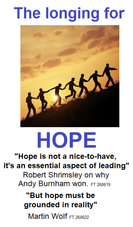 TMentors_Int's tweet photo. These two erudite commentators on the events playing out in Britain must be thanked for having hit two of three nails on the head. There is however a further nail: ‘What is hope?’ Hope is a persevering optimism about what might happen.

Read on: https://t.co/AuvBsfo2zm https://t.co/xVaH51xQeu