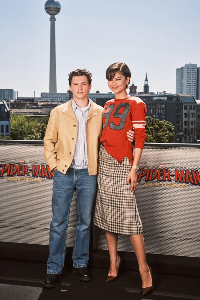CelebtalksHQ's tweet photo. Just yesterday (June 22), Tom and Zendaya turned heads at a major press photocall in Berlin, Germany. https://t.co/ODq55BgARy