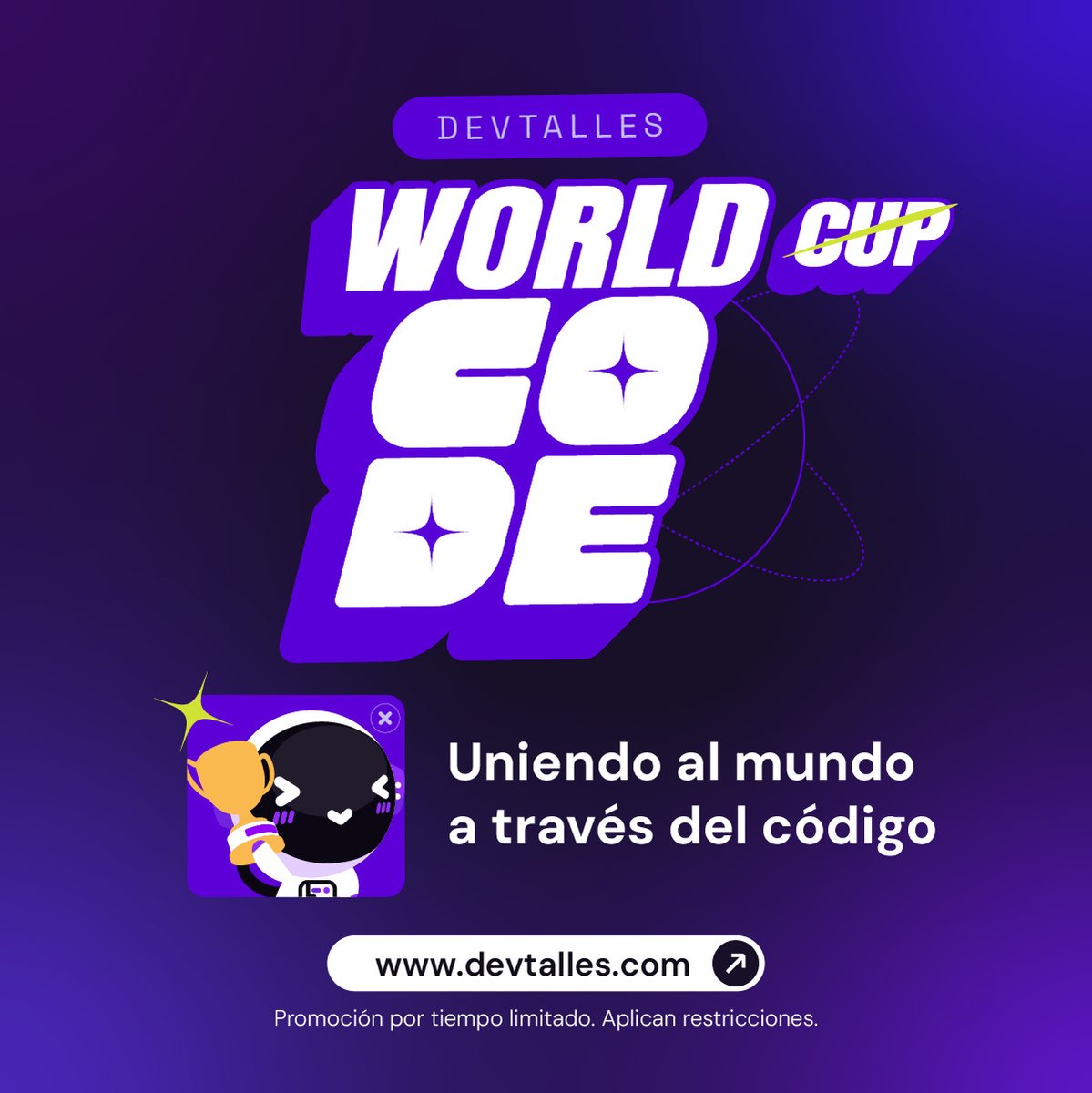DevTalles's tweet photo. 🏆🧑🏻‍💻¡Arranca la #FASE1 de la #WorldCode26!

1⃣ Por la primera fase de grupos: traemos útiles paquetes de varios cursos a precio de #Oferta

⚽️¡Aprovecha este #Descuento para pulir tus técnicas en #IA, #Csharp, #Java o #Python!

👉Adquiérelos YA desde aquí: https://t.co/TKDuafBcwe https://t.co/EfJn8eOfgb