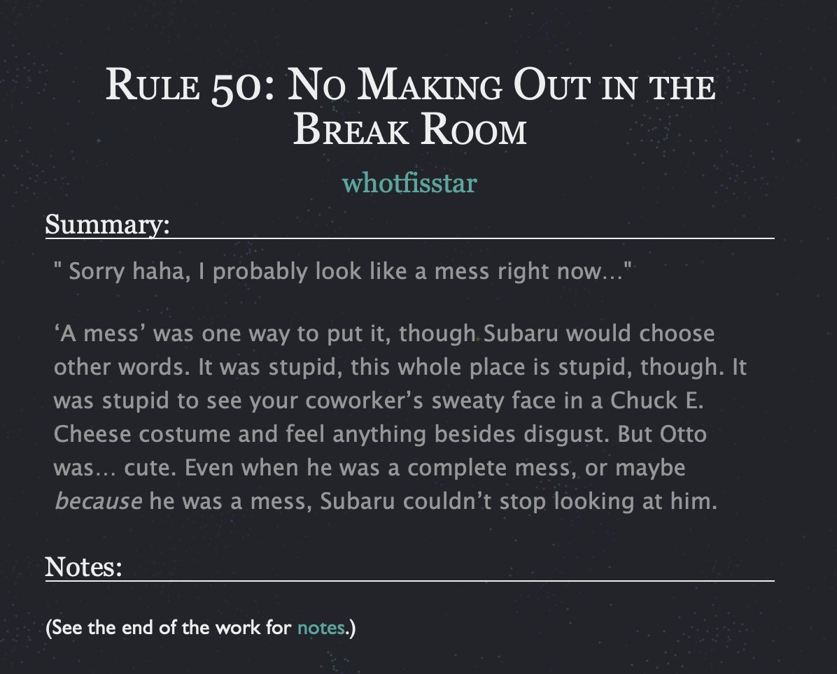 eggmanzaltacc's tweet photo. my otosuba chuck e cheese AU fic is live!! this is my first time publishing a fic in abt 5 years so please be kind 😭🙏
https://t.co/AJm4LO0t1c https://t.co/vj7y15wNak