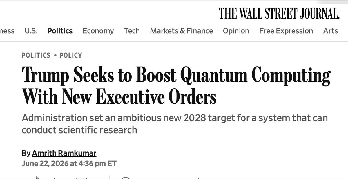 Americanfort_io's tweet photo. The quantum race just became a national priority.

President @realDonaldTrump 's new Executive Orders accelerating quantum computing development and preparing federal agencies for a post-encryption world are a reminder that quantum risk is no longer theoretical.

The conversation has shifted from if quantum computers will challenge today's security infrastructure to how soon organizations need to be ready.

For crypto, this is especially important.

Blockchains secure trillions of dollars in value using cryptographic systems that were never designed for a quantum future. The migration to quantum-resistant infrastructure will likely become one of the largest security upgrades in digital asset history.

We've believed from day one that quantum readiness is a necessity.

As governments, enterprises, and financial institutions begin preparing for the next era of computing, the need for quantum-resistant wallets, identity systems, and digital asset infrastructure will only grow.