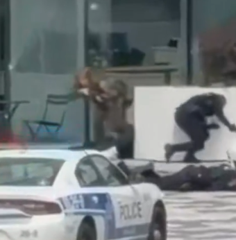 bcbluecon's tweet photo. 34 year old Montreal Muslim cop hired 5 years ago,

Shot dead by a camo wearing terrorist with a semi auto rifle.

Female Montreal cop couldn't hold her and her partner's position.

Shot in the back as she ran away.

Letting her Muslim partner bleed out in the street.

DEI cops has consequences.