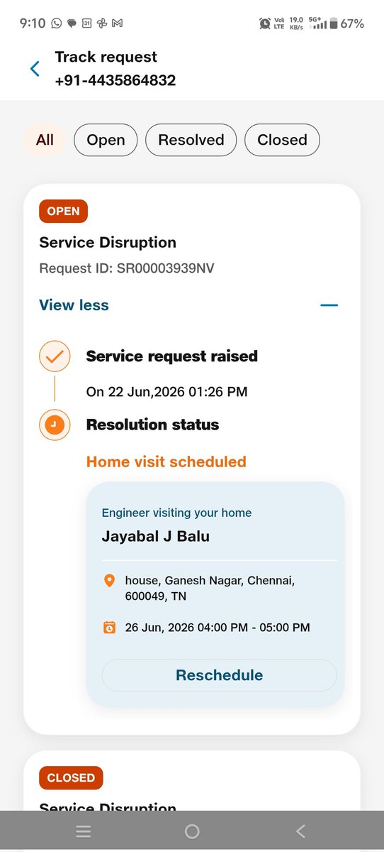 kartickm's tweet photo. @reliancejio Worst customer service from Jio fiber https://t.co/Iqm0vdWKFf