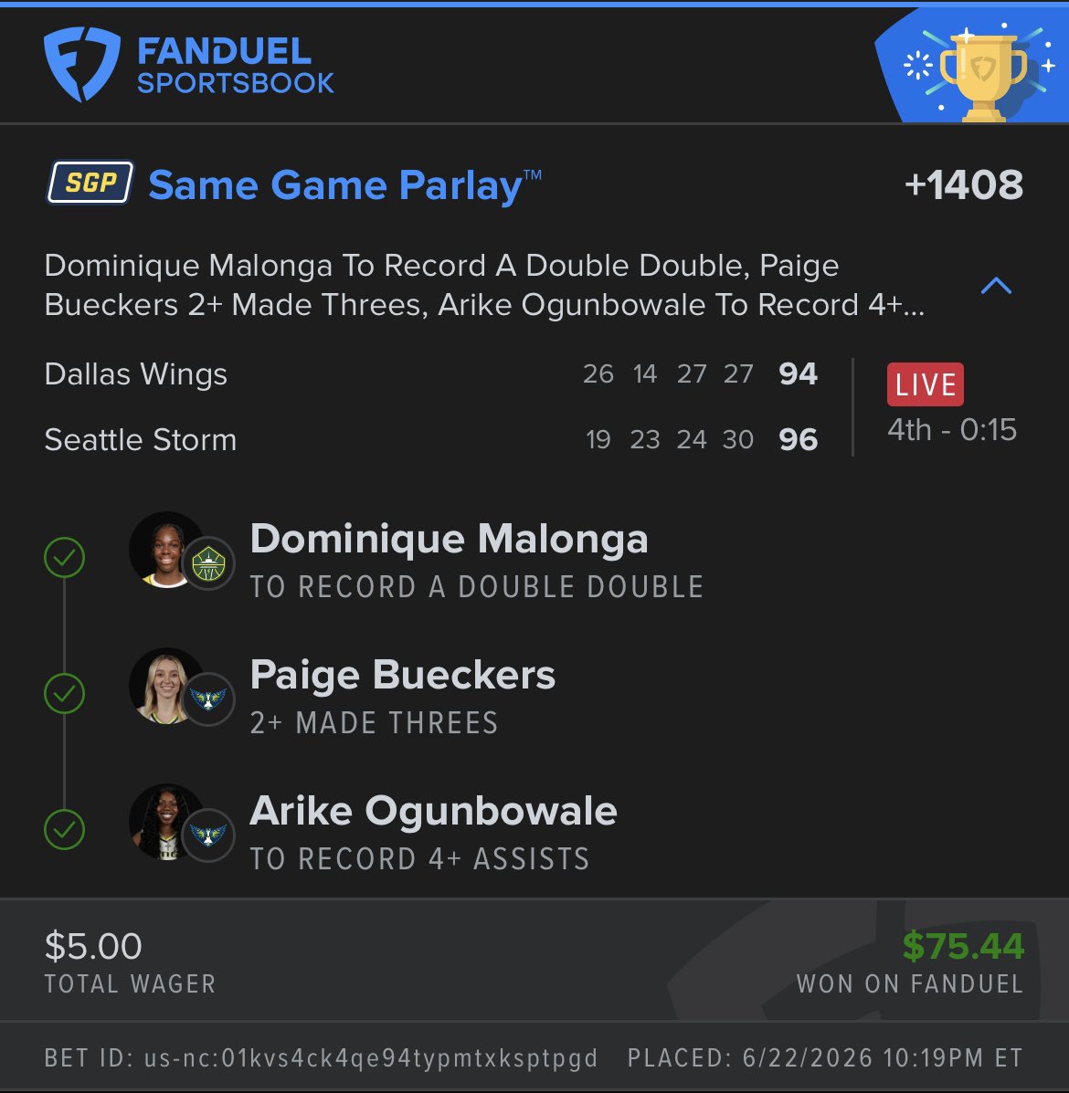 Alt_Bankroll's tweet photo. 🙌🏾🤣 we still goin wit it, ALL DAY
#mygirls #wnba #fanduel #cashit
Constant Cashouts babyyy✅✅✅
All you need is $5 with the Family🫱🏾🫲🏽 https://t.co/UG0cDpasOK