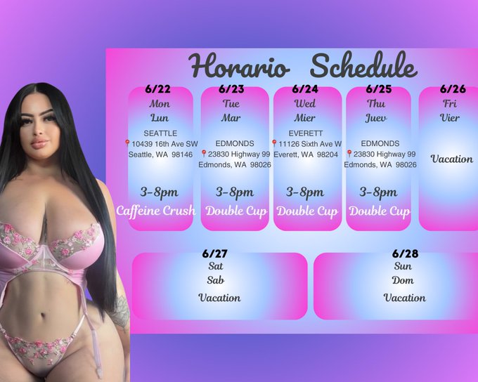 Jackie - Schedule 💖 https://t.co/52IHEkfGii