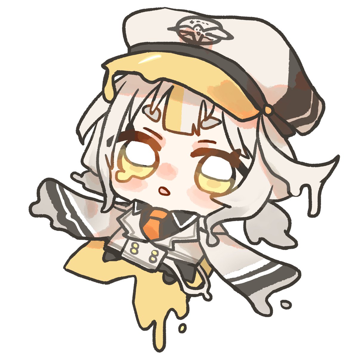 Taro_pot_'s tweet photo. 感謝卯玥老師接受融化麥麥委託
老師IG/Threads: maoyue._.otaku2

最近的天氣.....好熱......QQ
老師畫的融化麥麥可愛🥰

#鷗麥麥麥 
#Omaiiart https://t.co/txueqgZ9fd