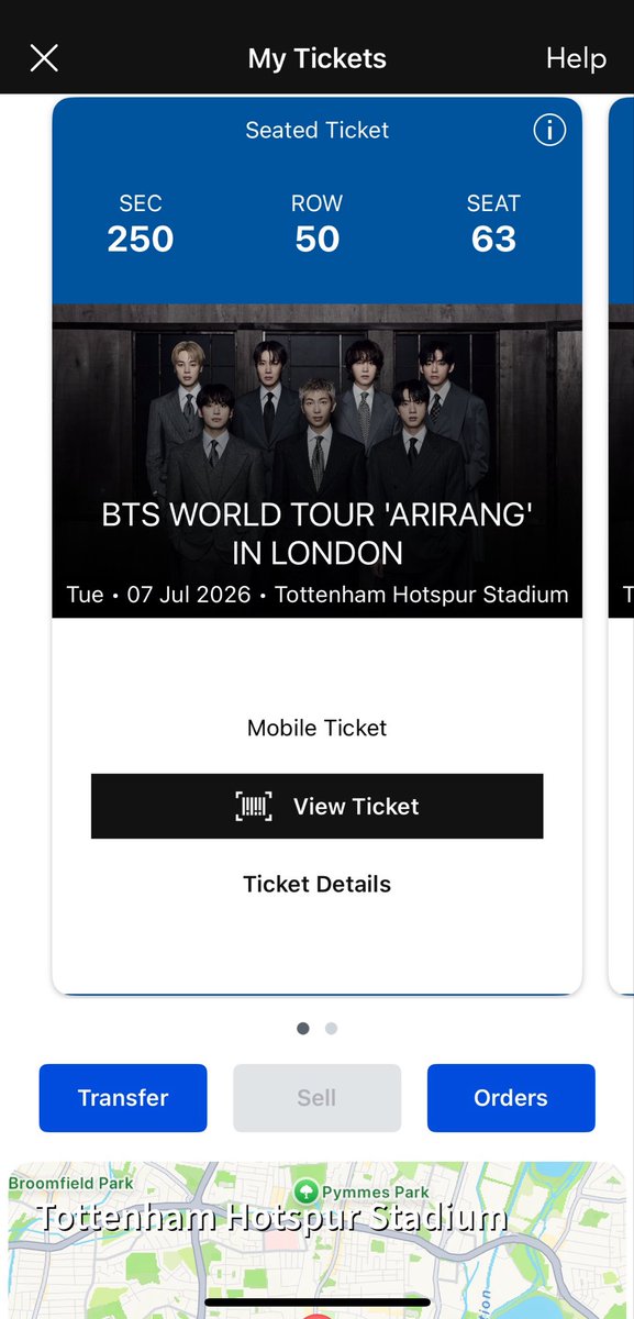cryptoxrp3ffn's tweet photo. WTS BTS ARIRANG IN LONDON D1 6/7

Selling because due to personal circumstances I can't attend anymore 
Looking for only legit ARMYs to buy
Sec 523

I bought it from a friend for face value - £130 and I'm selling it for the same price!

#875ticketsale #BTSTickets #btstickethelper https://t.co/kNEpfuuj5h