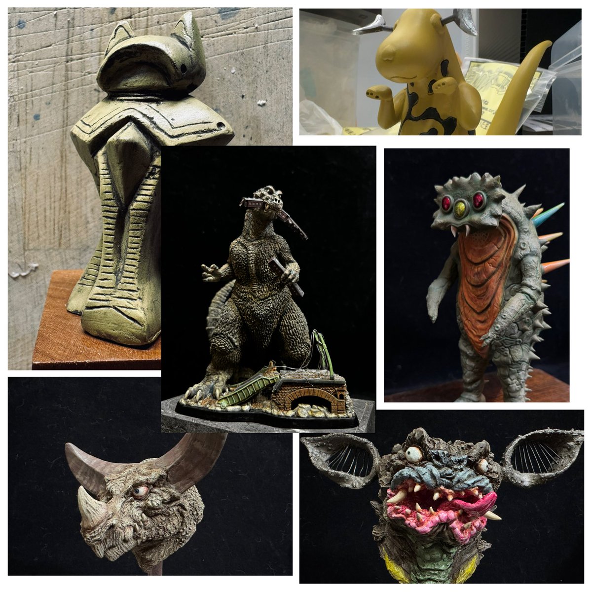 kuloganeR2's tweet photo. #上半期に制作した作品見せて下さい 
粘土原型やレジンキットや3Dプリント品やプラモとか色々でした。 https://t.co/xI8iq7hz4G