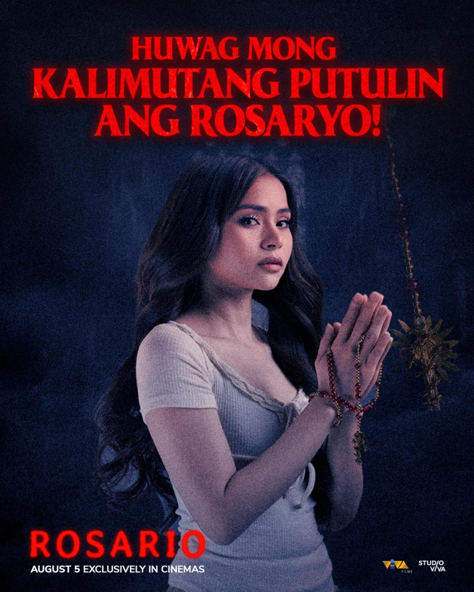 VIVA_Films's tweet photo. Putulin ang kamalasan sa loob ng sinehan! 

Abangan ang newest horror movie based on a Filipino superstition, ‘ROSARIO’. This AUGUST 5 Exclusively In Cinemas!

#Rosario #RosarioMovie https://t.co/NRArBlFxHn